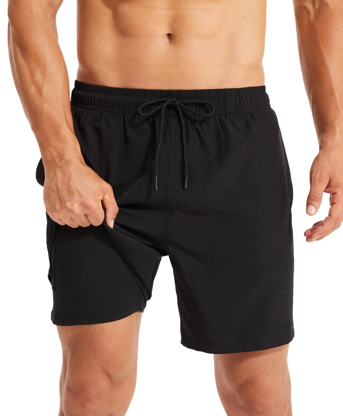KAIUA SURF Mens Swim Trunks with Compression Liner 7 Inch Inseam Quick Dry Mens Swimming Shorts Bathing Suit